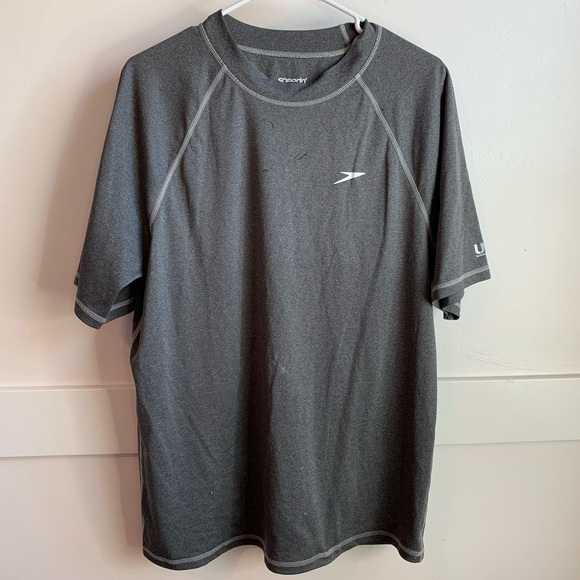 Speedo Block The Burn Gray Short Sleeve Shirt - Picture 2 of 8